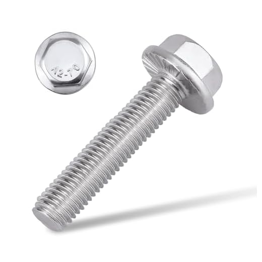 M5-0.8 x 30mm Hex Flange Bolt (1.18" Thread Length), DIN6921, Serrated Locking Flange, 304 Stainless Steel, UNC Full Thread, 30-Pack