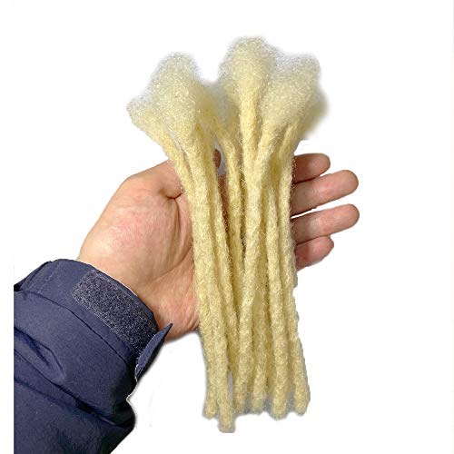 YONNA Human Hair Microlocks Sisterlocks Dreadlocks Extensions 20Locs Full Handmade (Width 0.4cm) 14inch Natual Black #1B