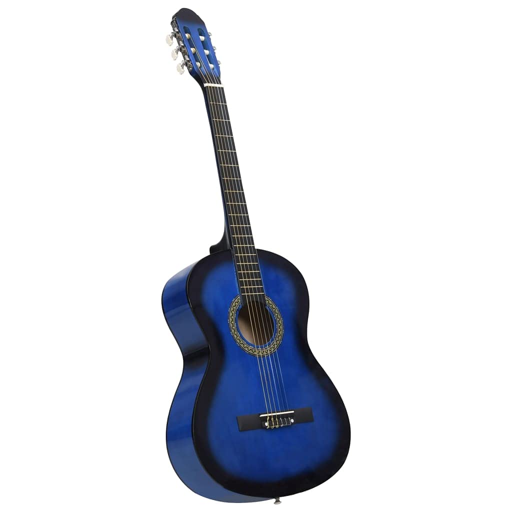 Strumenti musicali - Hobby & Arti creative -12 pezzi chitarra classica principianti set blu 4/4 99,1 cm