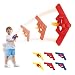 Play22 Lunar Launcher Toy Flying Airplane Disc Gun - 6 Flying Airplane Set for Kids - UFO Flying Saucers Flys Over 50 Feet - Shoot and Fly Airplane Toy, Gun Spin Toy for Indoor and Outdoor Best Gift