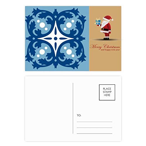 Cartes postales Blue Talavera fleurs de père Noël lot de 20 pour cadeaux