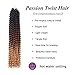 Dorsanee Ombre Brown Passion Twist Hair 18 Inch 7 Packs Water Wave Crochet Hair Long Bohemian Curly Braiding Hair for Butterfly Locs, Faux Locs, Boho Style Spring Twist Crochet Braids (1B/30/27#)