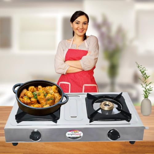 Brightflame - ECO 2 Burner Stainless Steel Gas Stove – Heavy-Duty, Energy-Efficient, Easy to Clean – Ideal for Home & Outdoor Cooking (CI Burner) - Image 3