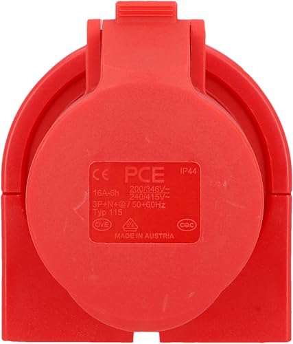 PCE CEE Wandsteckdose, 16A, 5 polig, Aufputzmontage, IP 44