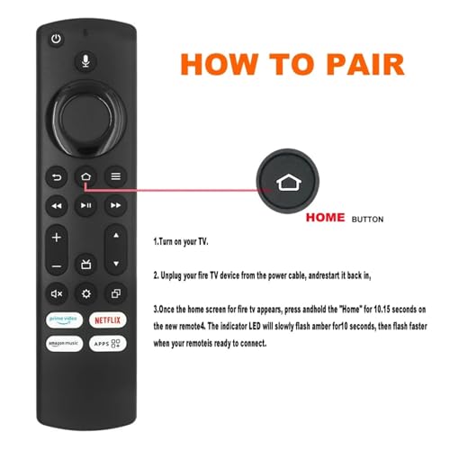 Télécommande vocale Bluetooth pour Fire Stick et Smart TV H69A73 L5B83G
