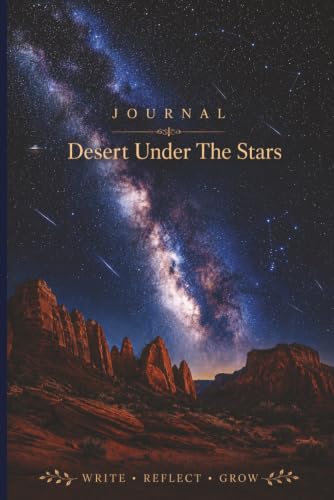 Journal: Desert Under The Stars | 6" x 9" College Ruled Journal | 120 Pages | Stargazing Journal | Astronomy Inspired Notebook | Night Sky Writing ... | Journal for Writing & Personal Reflection