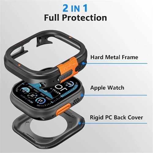 Boîtier en métal pour Apple Watch Ultra 2 en aluminium robuste premium