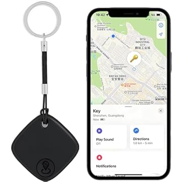 Mini Rastreador Gps Inteligente Smart Sem Fio Segurança Para Malas Pet Compatível Com IOS Iphone e Ipad (Preto)