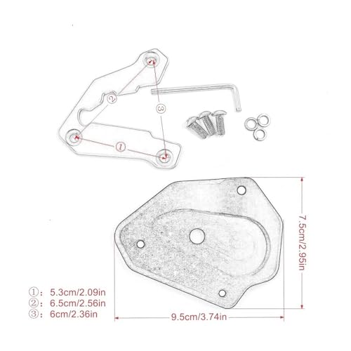 Support latéral moto pour 848 avec béquille CNC stable