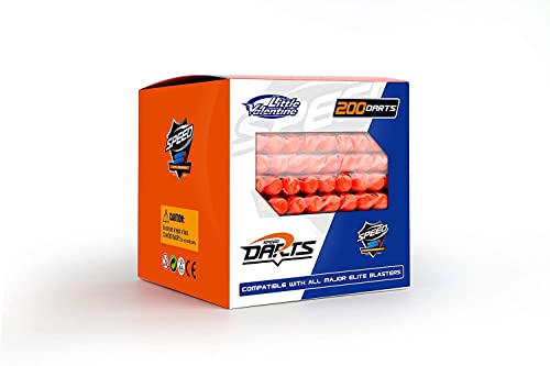 200 Nerf N Strike Blaster Compatible Dart Bullets, Compatible With All Elite 2.0 Series Blasters Blue #TOP1
