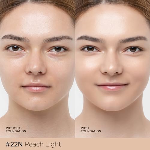 Image of JUNG SAEM MOOL Essential Skin Nuder Cushion | Natural Finish, Buildable Coverage Cushion Foundation by Korean Makeup Artist (Refill Not Included, 0.49 Fl Oz), 22N Peach Light