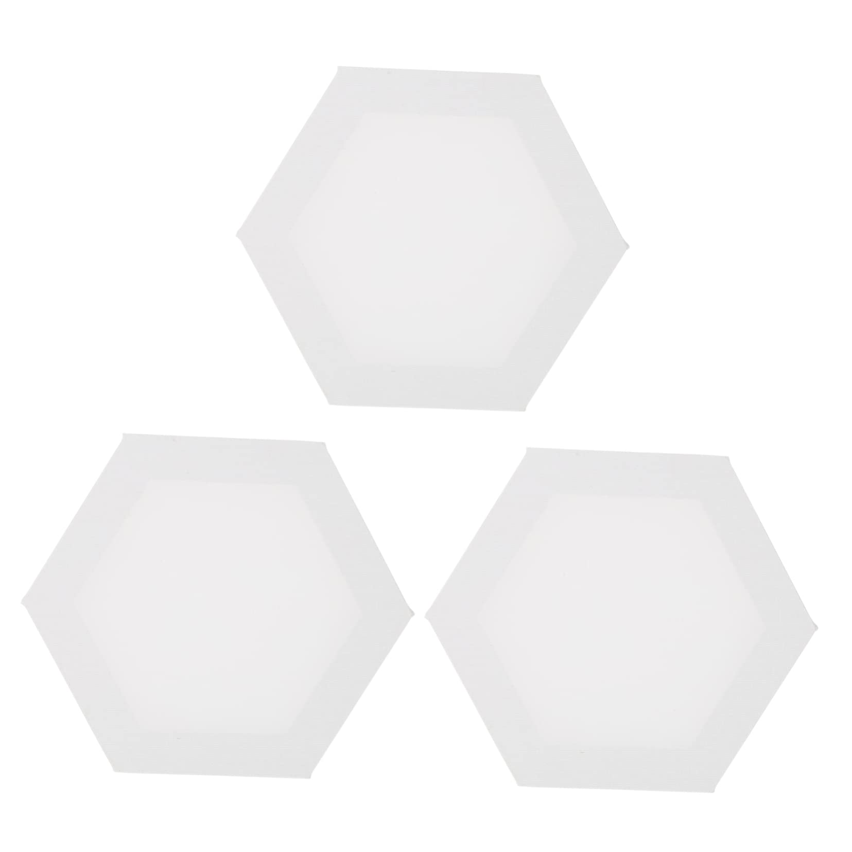 Panneaux de Toile à Peindre Hexagonaux pour Débutants, Lot 3 Pièces