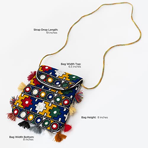 Arrc Hand Bag For Ladies| Ladies Shoulder Bag | Casual Use Hand Clutch | Embroidered Multicolored Handbag | Women Ethnic Shoulder Bag | Phone And Cash Holder Purse For Women #TOP1
