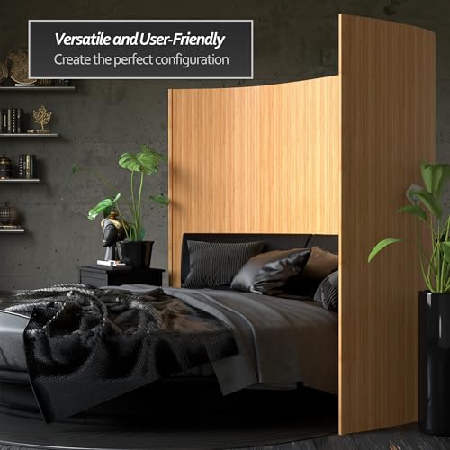 Red Lantern 6 ft. Tall Bamboo Wave Screen - Honey - Thumbnail 6