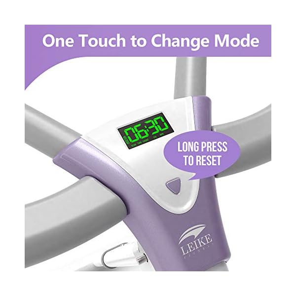 leikefitness Height Adjustable Ab Trainer Abdominal Whole Body Workout Machine Waist Cruncher Core Toner Leg Thighs Buttocks Shaper with LCD Monitor AB9380 (White)