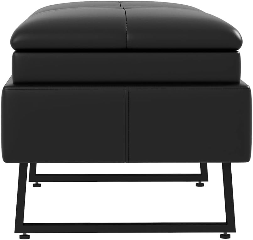 Waiting Room Reception Chairs - Airport Reception Chairs with Arms, Office Guest Chairs for Bank, Hospital, Market... (Black-2-seats)