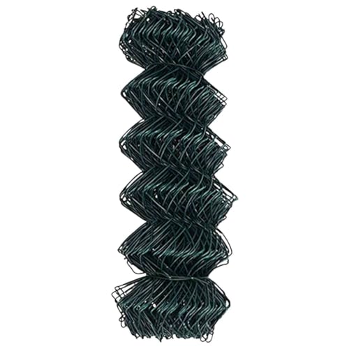 vidaXL Kettenzaun Gr&uuml;n 10 x 0,6 m Stahl, Garten und Terrasse, robuste UV-best&auml;ndige Materialien, Au&szlig;enzaun, sch&uuml;tzende Grenze f&uuml;r Gewerbe