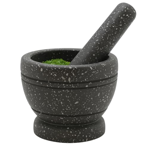 Marbleized Mortar and Pestle Set – Herb & Spice Grinder