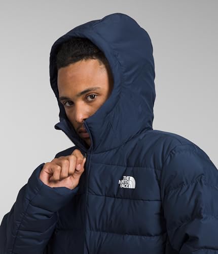 THE NORTH FACE Jaqueta masculina com capuz isolada Aconcagua (tamanho padrão e grande), Summit Navy,