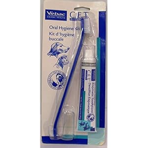 Virbac C.E.T. Oral Hygiene Kit, 2 Piece Set, toothbrush and toothpaste