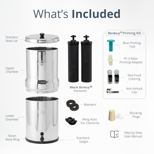 Image of Royal Berkey 3.25 Gal Gravity Water Filter System with BB9-2 Filters