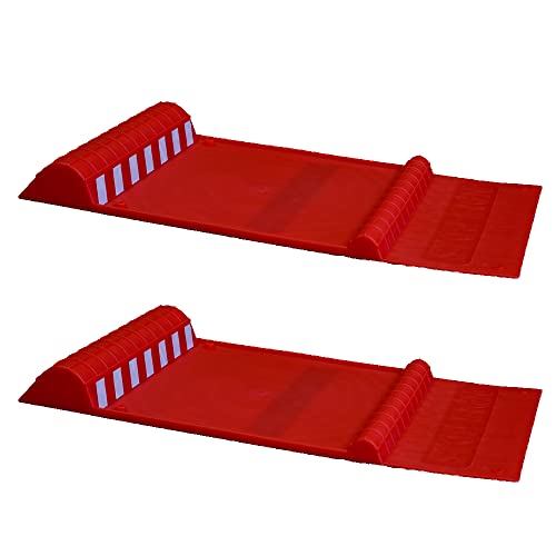 Image of Maxsa 37359-2PK Park Right 21 inch x 11 inch x 2 inch Parking Mat, Red, Amazon Exclusive