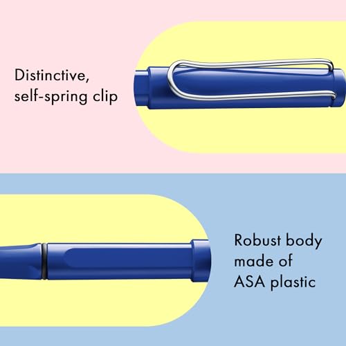 Image of Lamy Safari Blue Roller Ball Pen with Medium M63 blue refill