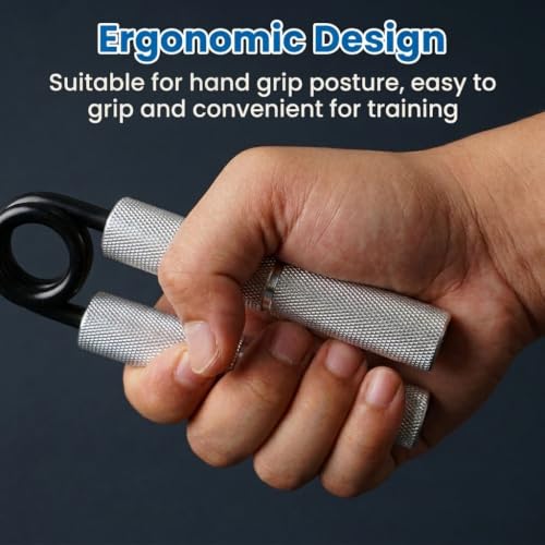 Image of Proberos Hand Gripper 150LB Heavy Aluminum Alloy Grip Strength Trainer with Textured Anti Slip Handles for Forearm and Hand Workout Fitness Training