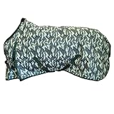 AJ Tack 1200D Waterproof Winter Horse Blanket - 400g Heavyweight Turnout with Fleece Collar, Shoulder Gussets & Tail Flap - Camouflage 76'