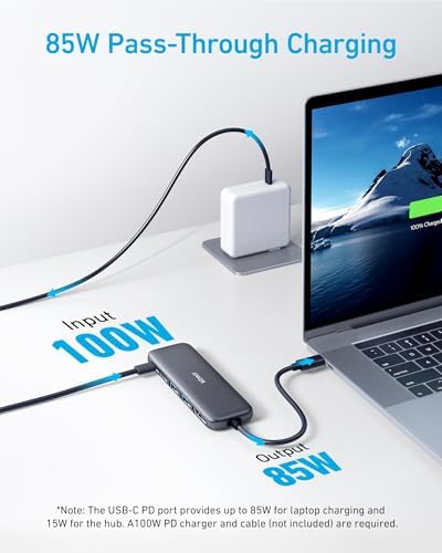 Anker USB C Hub, 5-in-1 USBC to HDMI Splitter with 4K Display - 2