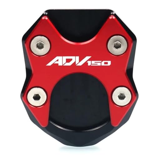 に適合するADV150 X-ADV150 2019-2023 用 オートバイキックスタンド フットサイドスタンド延長パッドサポートプレート 拡大(Red)