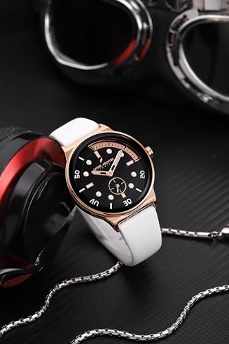 Image of Daniel Hechter Paris Auber Collection Analog Quartz Watch for Men with Round Gloss Dial, Small Seconds Sub-Dial & Silicone Strap