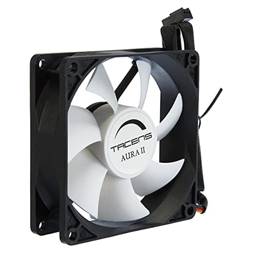 Tacens 3AURAII8, Ventilador Ordenador 8 cm, Ultrasilencioso, Antipolvo, Negro