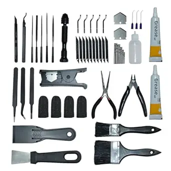 3D Printer Tools Kit, Universal 3D Printer Accessories & Cleaning Kit Includes Deburring Tool, Art Knife, Files, Wire Cutter, Drill, Scraper, Brush for 3D Print Removing, Cleaning, Finishing