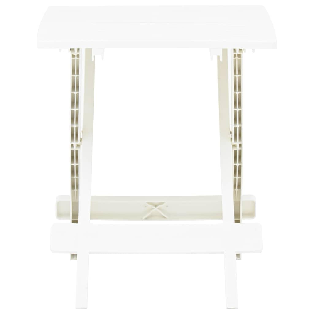 Ipae-Progarden Adige Tavolo pieghevole da giardino Polipropilene Bianco 44 x 44 x 50 cm