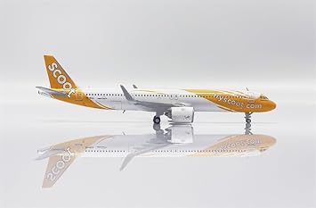 JC Wings 1/400 Complete Scoot for Airbus A321neo 9V-NCAA Wings of Change Aircraft Pre-built Model Aircraft Model Aircraft