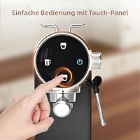 Ollygrin 20 Bar Espressomaschine mit Milchaufschäumer - Für Einzel- und Doppelshots, mit entnehmbarem Wassertank, Vorinfusion für cremigen Genuss - Ideal für Haushalt und Büro – Ansicht 2