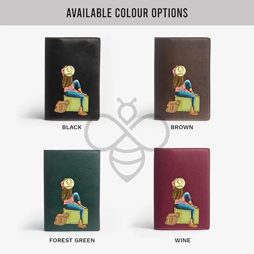 Image of The Messy Corner Unisex Vegan Leather Passport Cover | Classy & Stylish Printed Travel Case | (Forest Green, Backpacker)