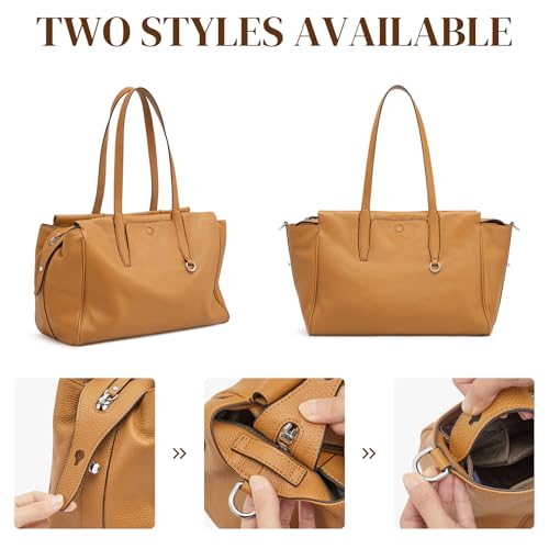 Bolso tote de cuero grande para mujer miniatura 5