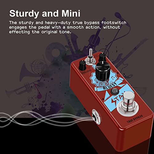 Stax Guitar Distiortion Pedal Bluesy Style Pedal Vintage Vacuum Tube Amplifier Wide Range Frequency Response With Mini Size True Bypass #TOP4