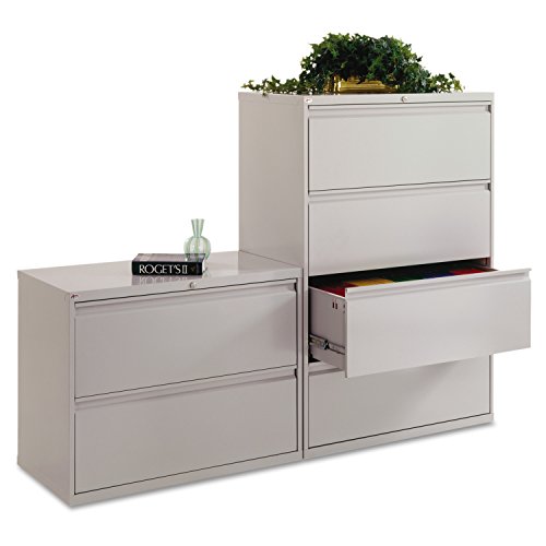 Alera 25510 Four-Drawer 42 In. X 19-1/4 In. X 53-1/4 In. Lateral File Cabinet - Light Gray #TOP4