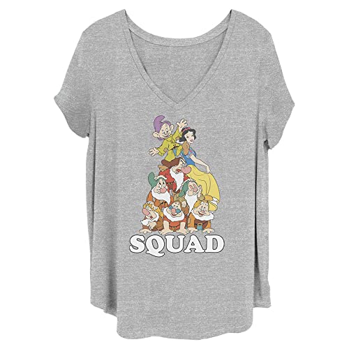 T-shirt Disney Princesses Squad grande taille gris chiné 3X pour femme