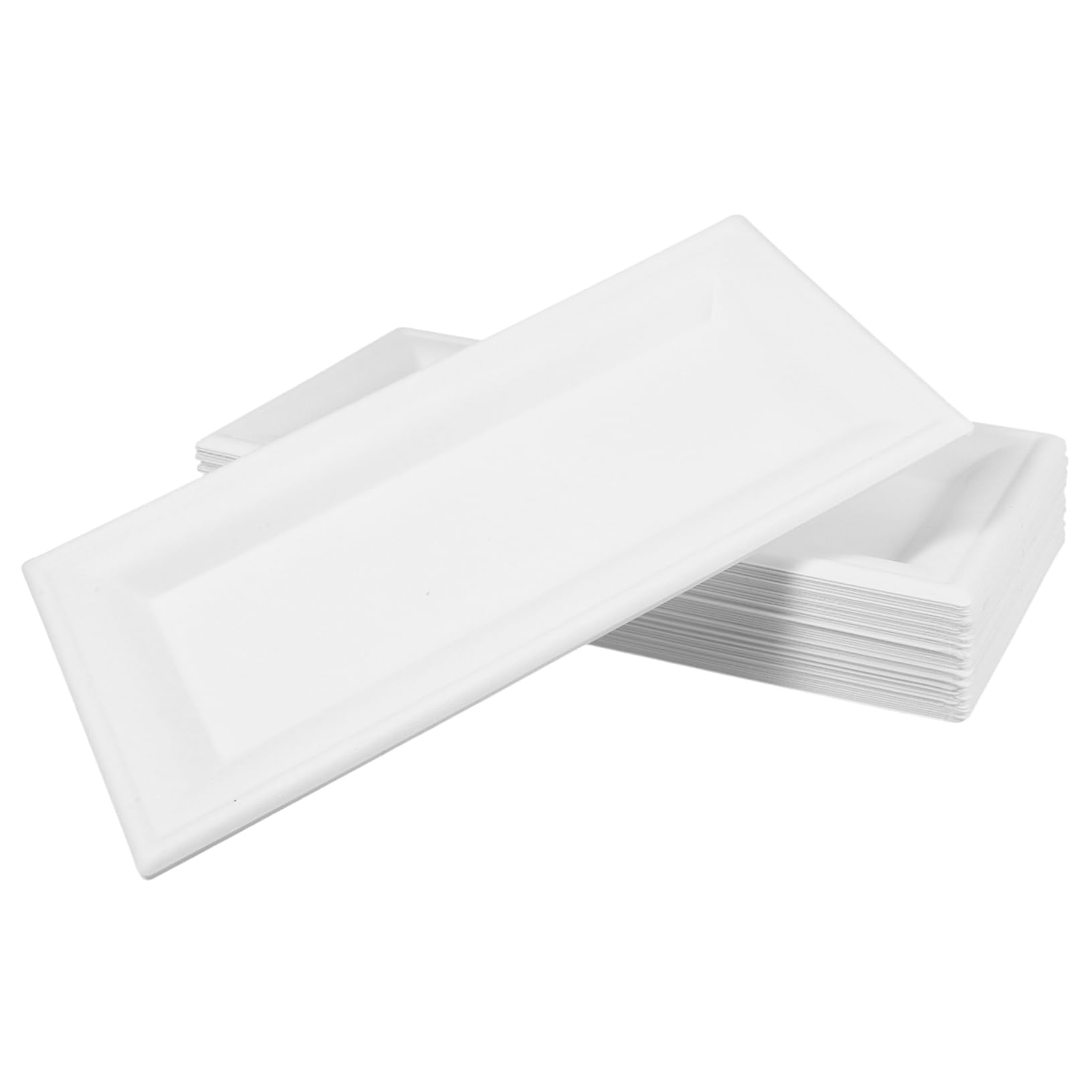 Piatti di Carta Resistenti e Spessi Usa e Getta 50 Pezzi Design Elegante e Moderno da 5x10 Pollici, per Shower e Matrimoni