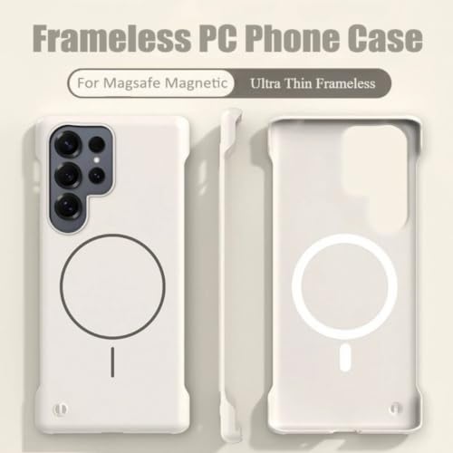 Coque rigide Galaxy S25 Ultra magnétique sans cadre mate couleur or du désert