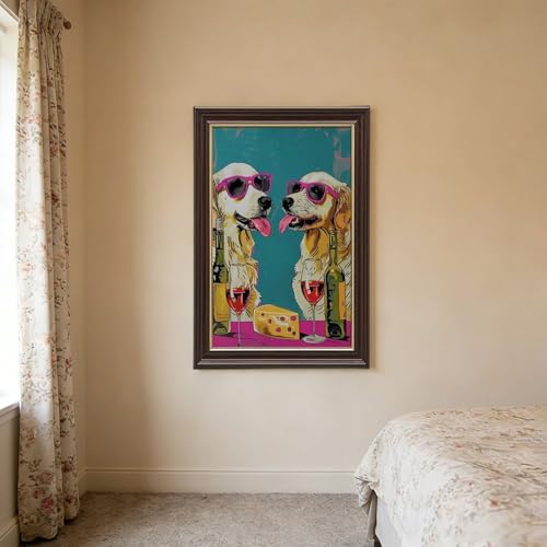 Impression sur toile Golden Retriever pour déco cuisine 40x61 cm - 3