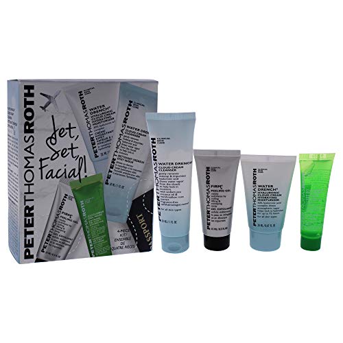 Jet, Set Facial 4-Piece Kit, Includes Travel-Sizes of a Cleanser, Peeling Gel, Moisturizer and Mask