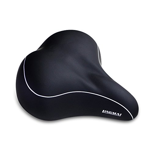 image for LINGMAI Comfortable Exercise Bike Seat for Men and Women,Oversize Bicy