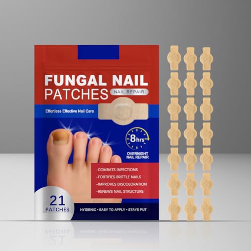 21 parches de uñas, parches de reparación de uñas, cuidado de uñas para uñas de los pies, fortalece las uñas quebradizas, mejora la decoloración