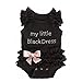 70 cm parure bébé Ma petite robe noire Grenouillère, Noir, (0-6 mois)