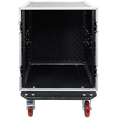 Seismic Audio - 12 Space Pro Audio DJ Road Rack Case with Casters - 12U Pro Tour Grade Rack